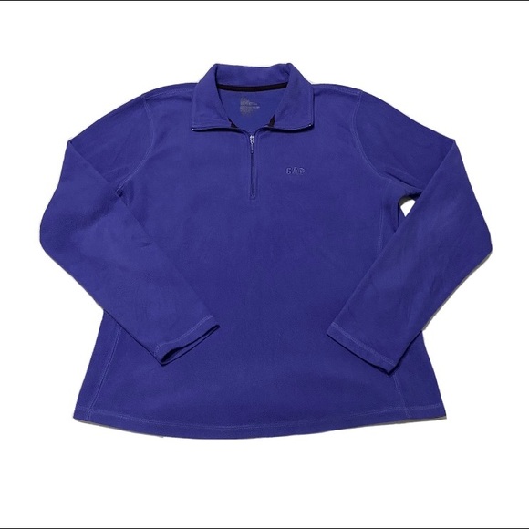 Vintage Purple Gap Fleece Quarter Zip Sweater - Picture 1 of 5